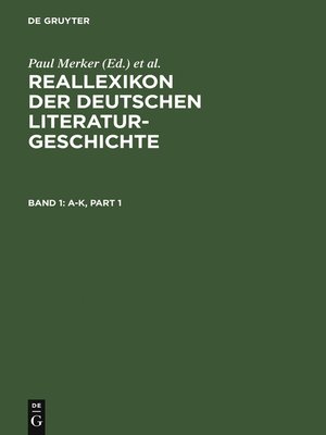 cover image of Reallexikon der deutschen Literaturgeschichte